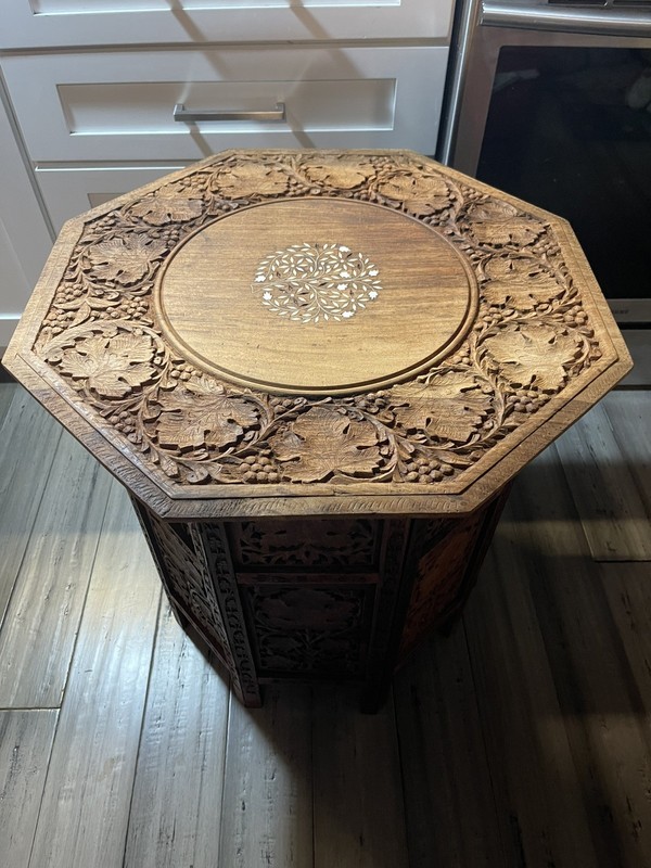 Vintage Anglo Indian Octaganal Side Table gallery