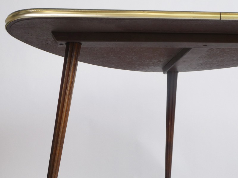 Large Vintage Kidney Shaped Coffee Table, Original Space Age Glass Table gallery