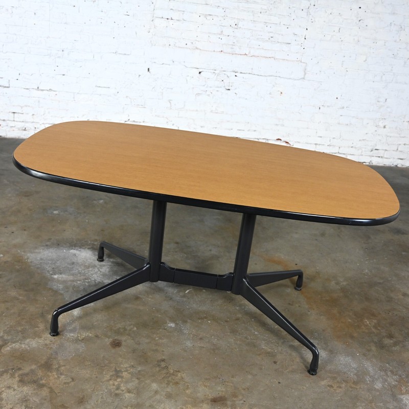 Eames Herman Miller Oval Conference Dining Table Universal Segmented Laminate #2