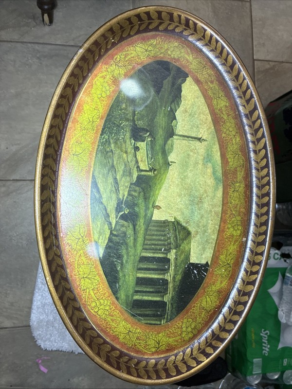 EARLY 19th cent. HAND PAINTED TRAY TOP COFFEE TABLE Antique French Style Table gallery