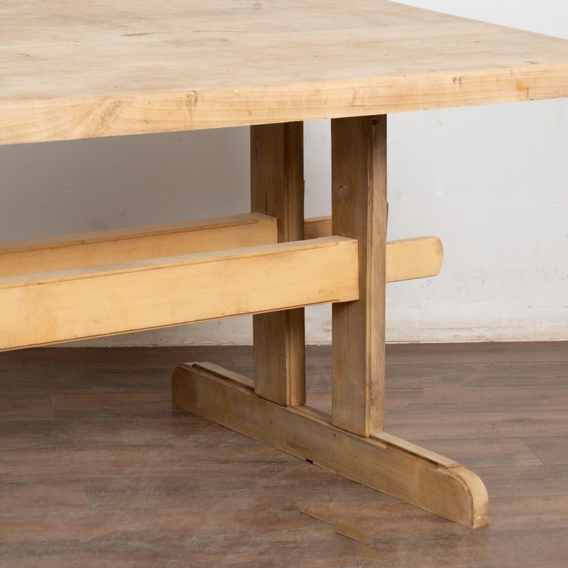 19th Century Rustic Farmhouse Trestle Dining Table gallery