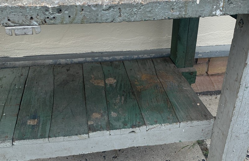 Antique Workbench W/vice Fresh From The Barn gallery