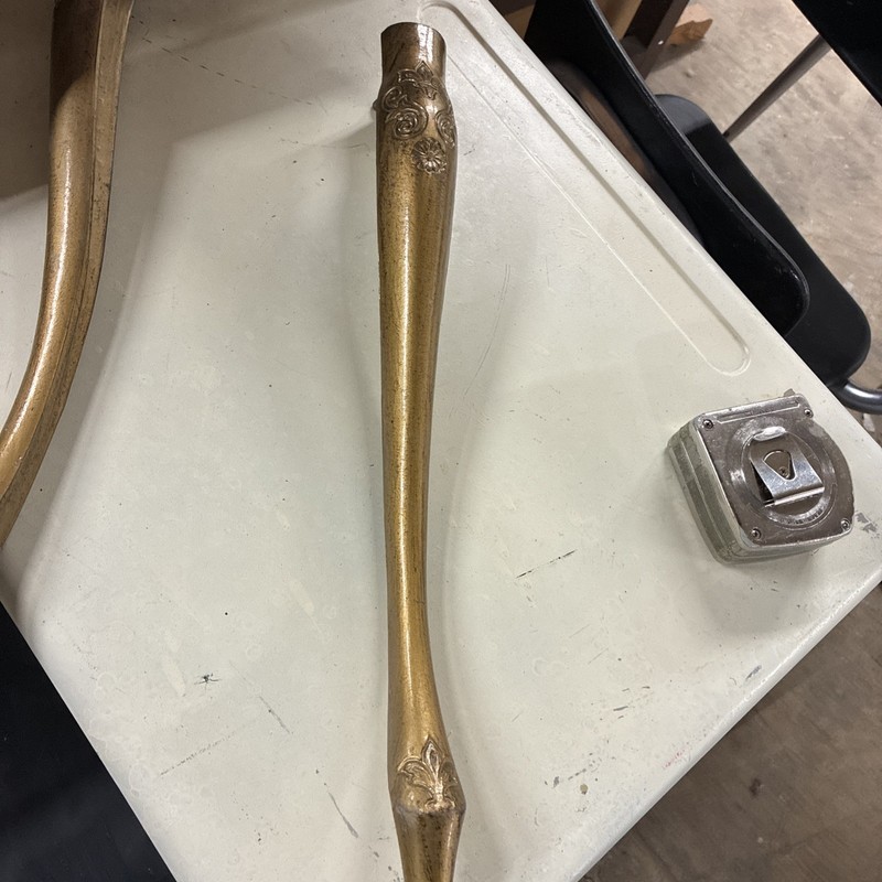 Vtg Gold Florentine Replacement Table Legs 19″ Hollywood Regency