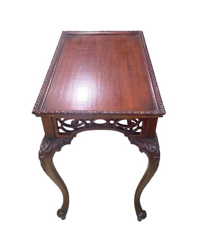 #206/207 Vintage Chippendale Style Carved Mahogany Side Table /Console 31" H gallery