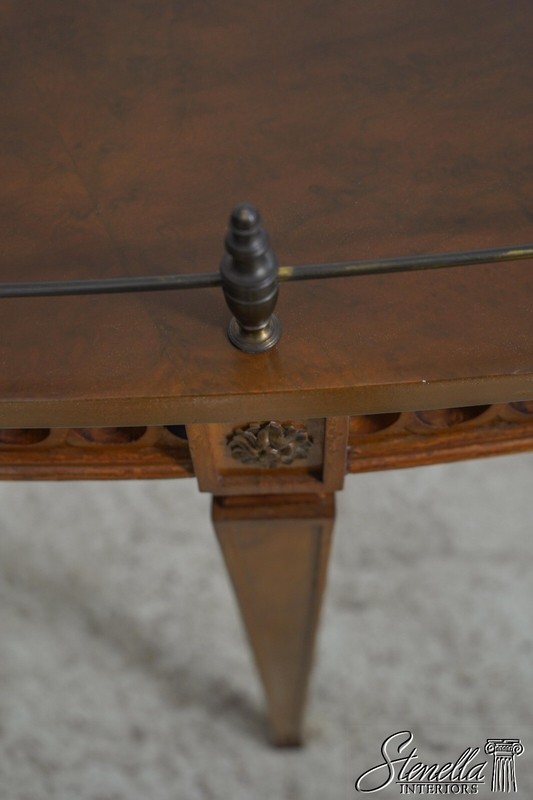 L60911EC: Vintage Burl Walnut Curved Wine Sommelier Serving Table gallery