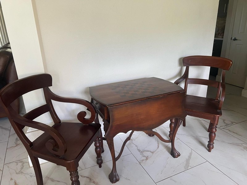 Antique Victorian Chippendale Pembroke Table - (Mahogany) - Great Condition gallery