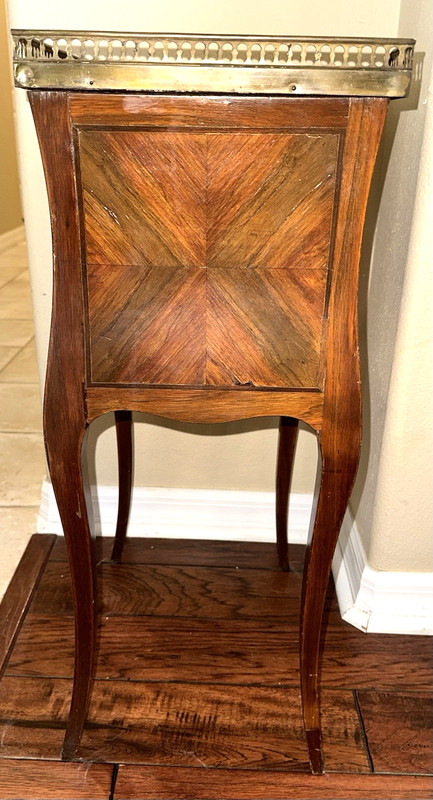 ANTIQUE LOUIS XV STYLE SIDE END TABLE ROUGE MODELED MARBLE TOP 19th CENTURY gallery