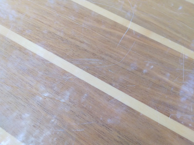 Mid Century Modern Mixed Wood Irregular Small Side Table Striped gallery