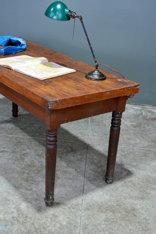 Antique Dining Room Table Farm Kitchen Island Library Vintage wood counter legs gallery