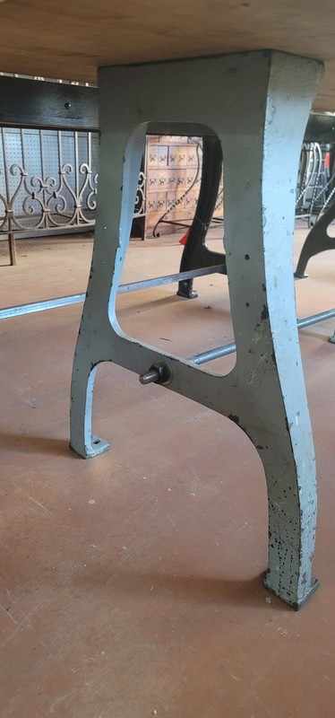 Custom Butcher Block Table Top w/ Industrial Cast Iron Legs 72" x 30" GS00837 gallery