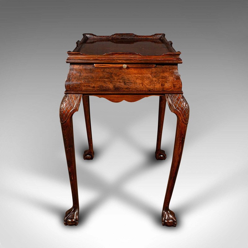 Antique Silver Display Table, English, Walnut, Georgian Revival, Late Victorian gallery