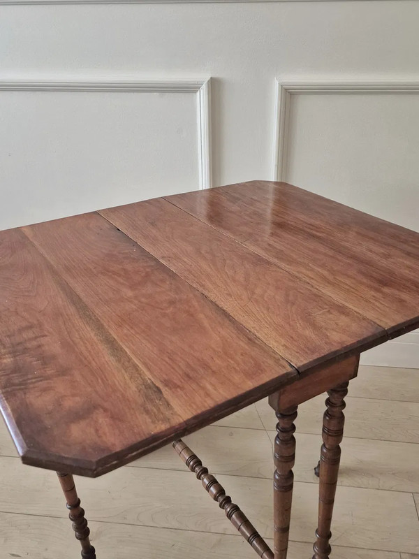 Antique Victorian Sutherland Table Solid Mahogany Drop Leaf English c.1870-1895 gallery