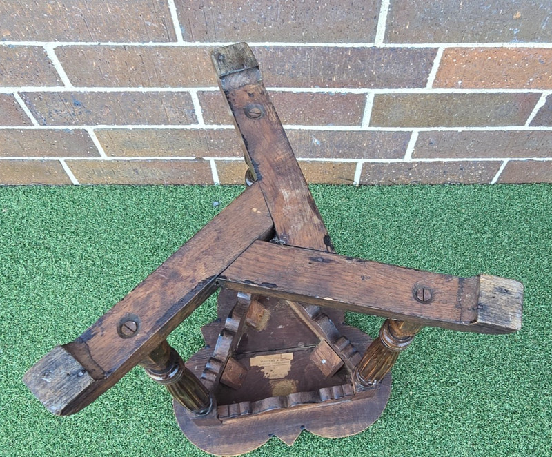 Antique Trefoil Table in Solid Oak British Victorian Free Shipping gallery