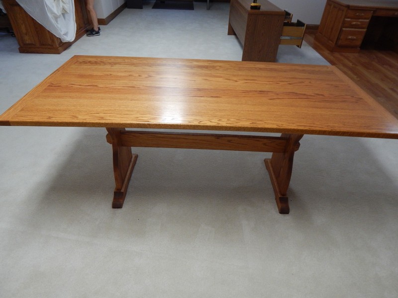 Modern Oak Large Dining or Conference Office Table 35 X 72 X 30 solid Oak Amish