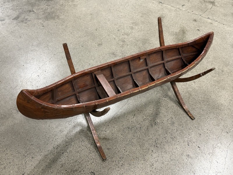 Vintage Handmade Lexington Furniture Canoe Coffee Table – Rustic Lodge Cabin Dec gallery
