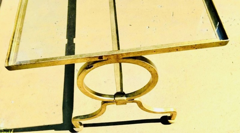 Stunning Wrought Iron 1940’s French Coffee Table after Gilbert Poillerat gallery