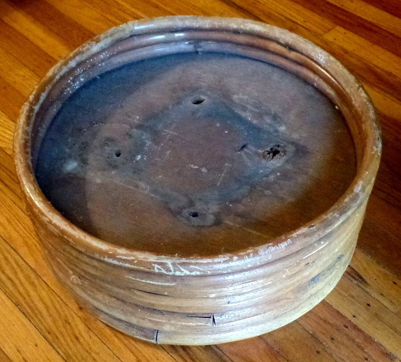 Antique Vintage Light Bamboo Round Small Table without Glass Top gallery