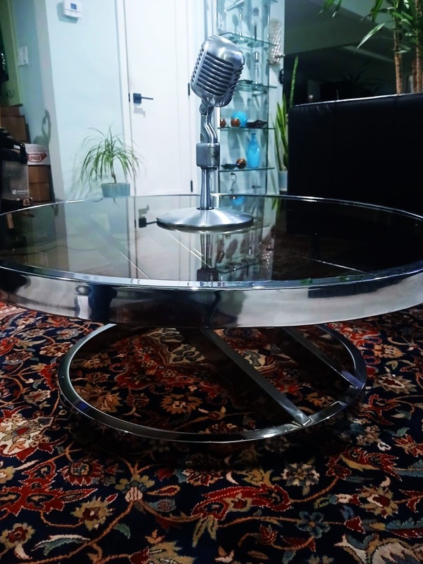 Milo Baughman Zig Zag Coffee table Mid Century Modern Original smoked glass gallery