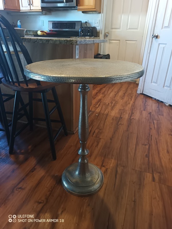antique indented aluminum table gallery