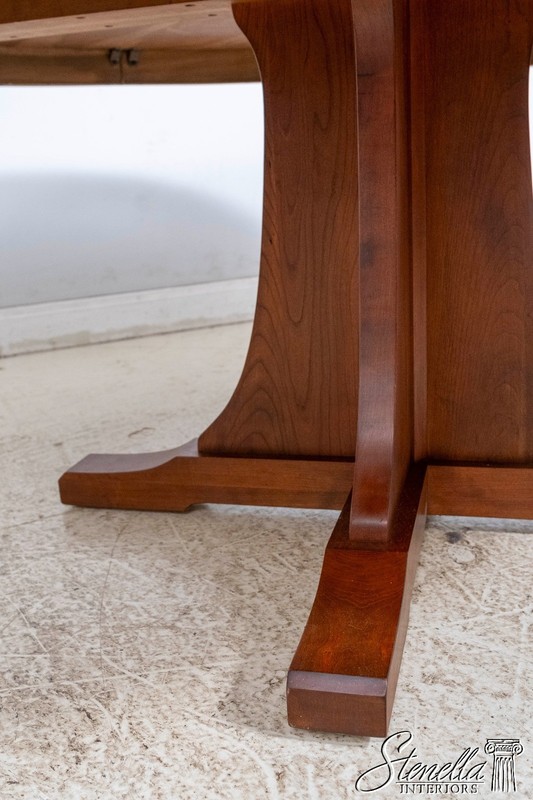 69956: STICKLEY Mission Cherry Pedestal Large Round Dining Table gallery