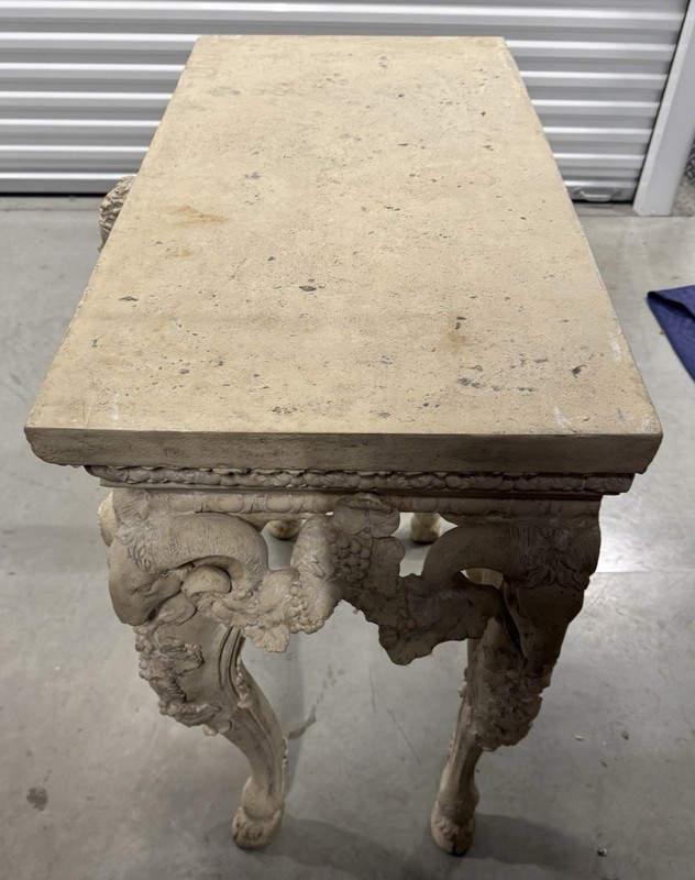 Cast Stone Ram Head Medusa Console Table gallery