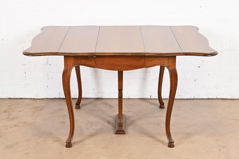 John Widdicomb French Provincial Solid Cherry Wood Extension Dining Table gallery