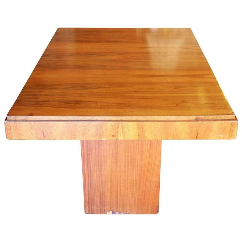 Art Deco Geometric Walnut Dining Table or Large DeskInspired by Charles Dudouyt gallery