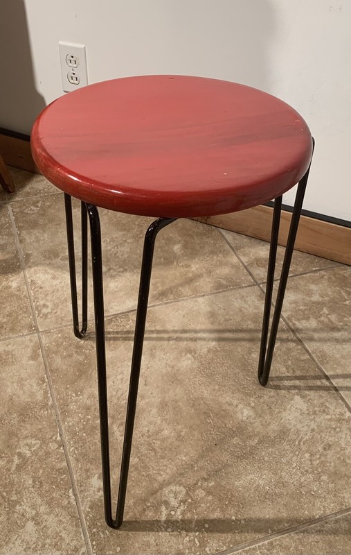 Mid-Century Vintage Florence Knoll #75 style stool side table gallery