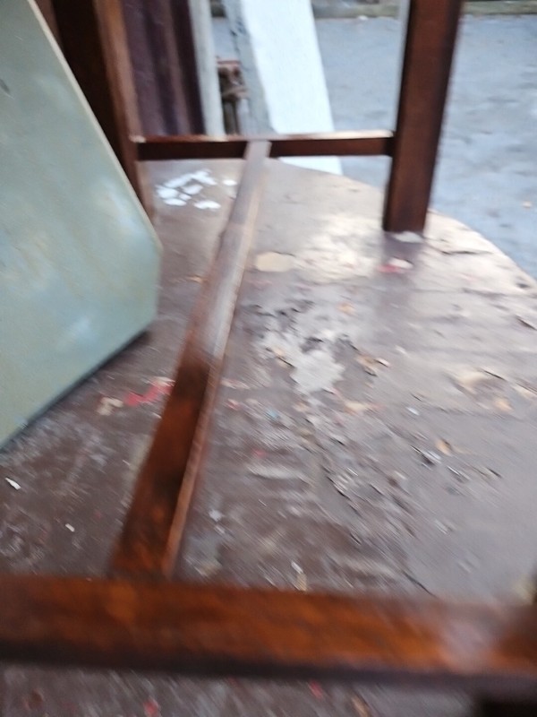 Vintage Mid Century Modern Reclaimed English Tile Top Side Table WITH HISTORY gallery