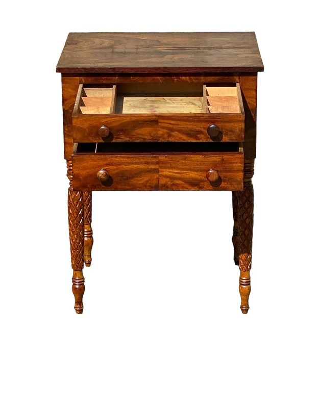 Antique Mahogany & Rosewood Worktable / Nightstand gallery