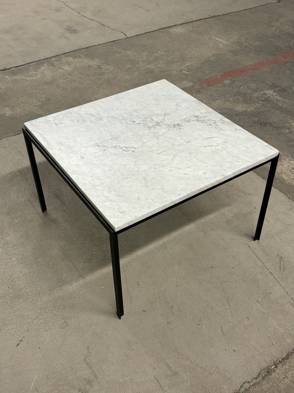 1950s Knoll T-Bar Marble And Iron Side/End Table
