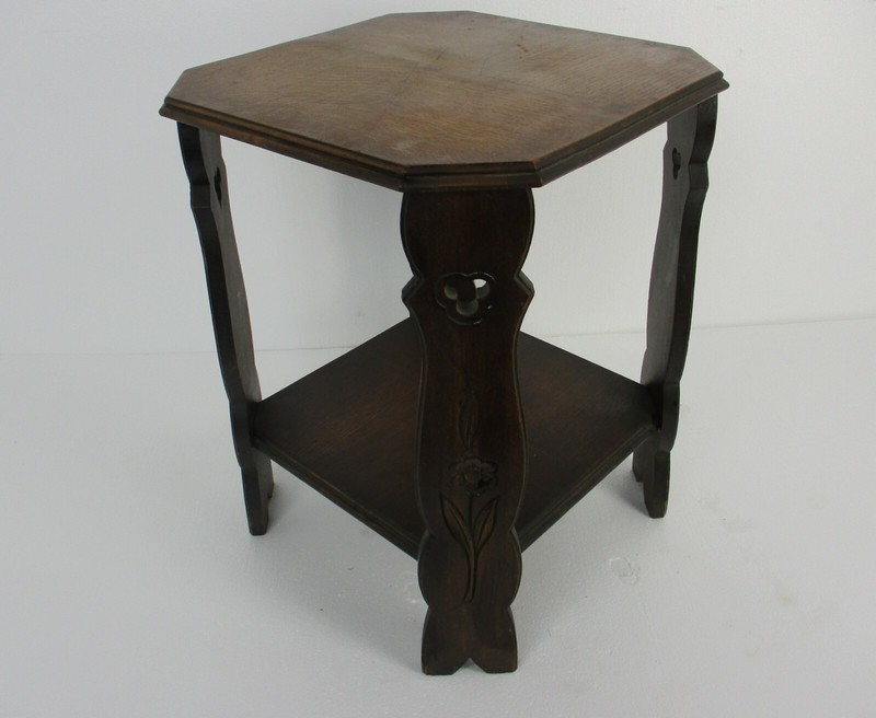 Art Nouveau Side Occasional Table Two Tier Art deco 22.04" Gorgeous Rare gallery