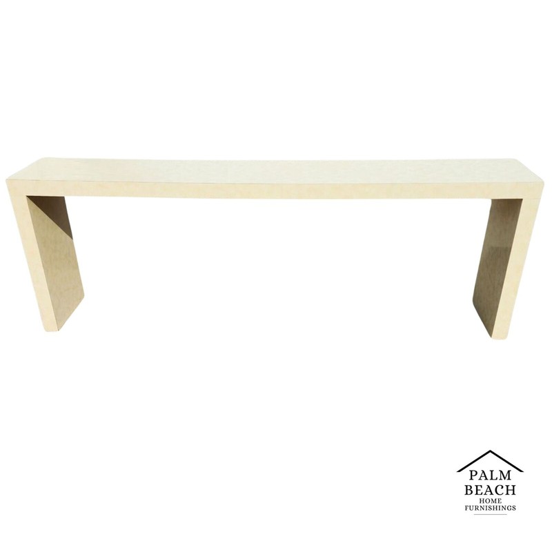 MCM Post Modern Console Table 1970s Waterfall Huge 84″
