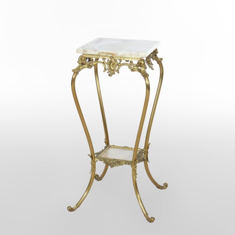 Rococo Gilt Bronze & Onyx Plant Stand C1910 gallery