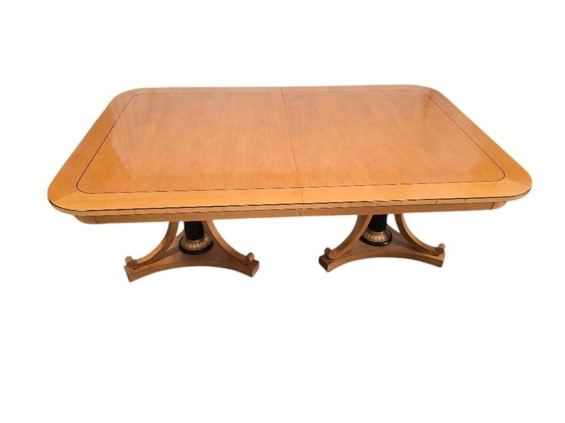 Baker Furniture Regency-Style Double Pedestal Dining Table