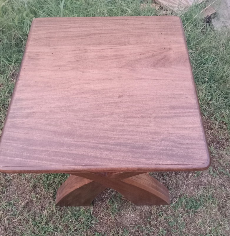 Solid Alder Wood End Table with Walnut Stain / Side Table (ET504) gallery
