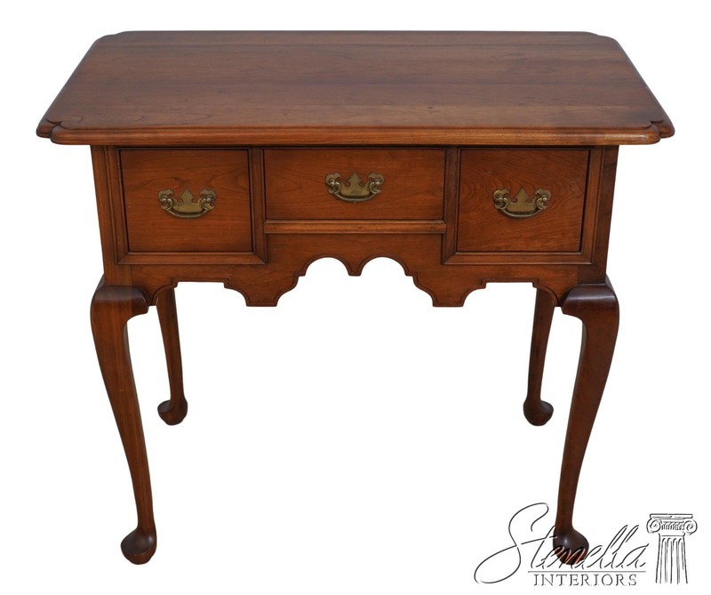 61805: STICKLEY Queen Anne Cherry Lowboy Dressing Table