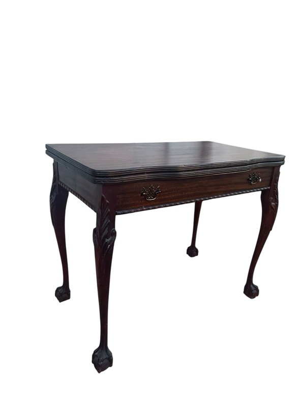 Chippendale Style Flip-Top Desk/ Table Watertown Slide Claw & Ball Feet