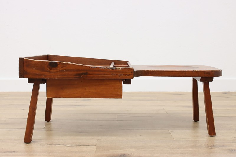 Farmhouse Vintage Pine Shoemaker Bench, Coffee Table #50611 gallery