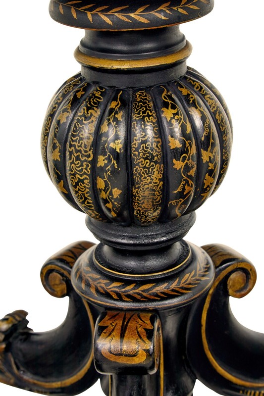 19TH CENTURY LACQUERED HAND PAINTED TRAY TABLE gallery
