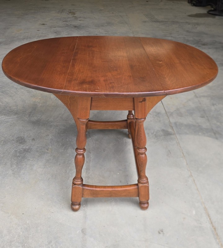 MCM Wood Dropleaf Table Heywood Wakefield 28"× 14" × 24"