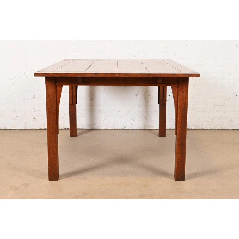 Stickley Mission Oak Arts & Crafts Extension Dining Table gallery