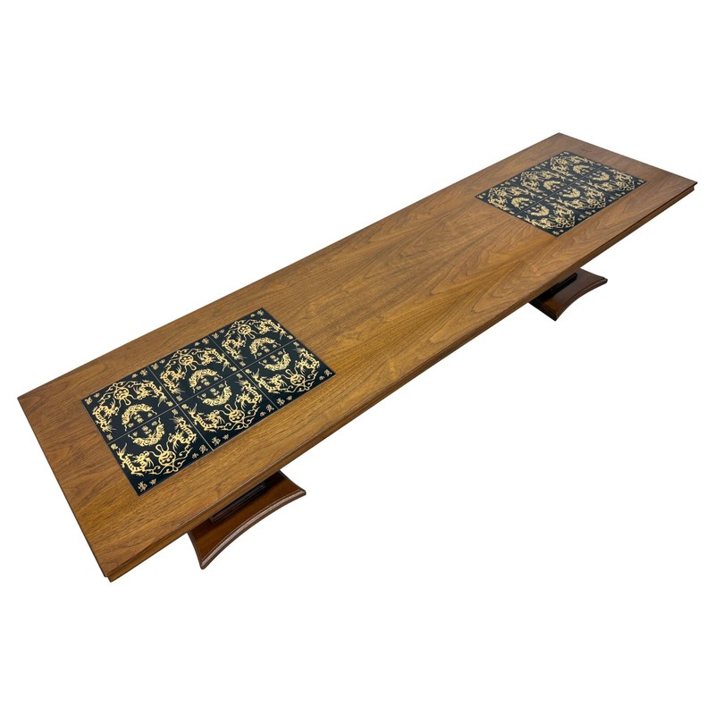 Mid-Century Modern Harvey Probber Style Tile Top Walnut Coffee Table gallery