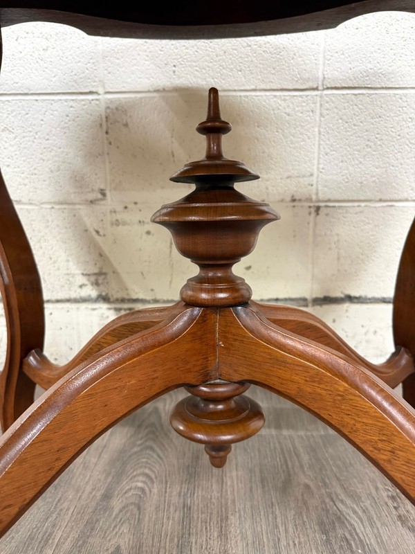 Antique White Marble Turtle Top Victorian Eastlake Parlor Table Center Table gallery