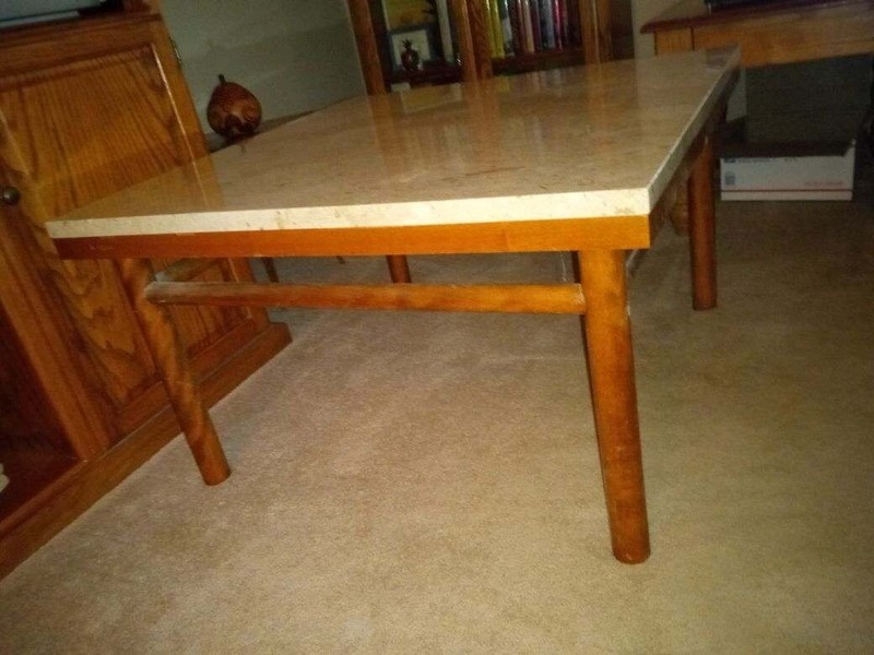 Widdicomb T.H. Robsjohn-Gibbings Marble Top Side Table Coffee End gallery