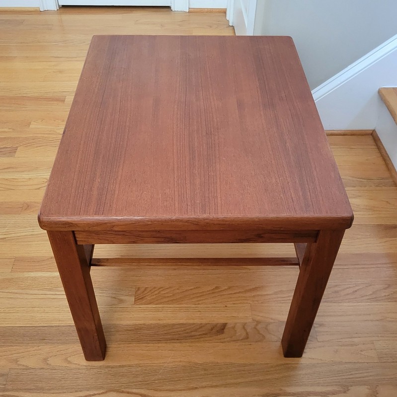 Vintage MCM Danish Teak Side Table Lower Magazine Rack Mobelfabrikken Toften! gallery
