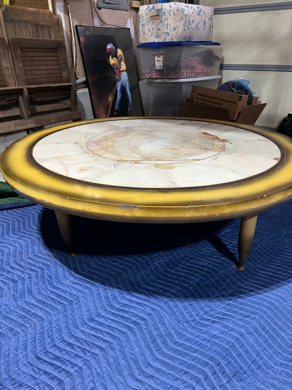 Unique antique marble coffee table. Purchased in Mexico.