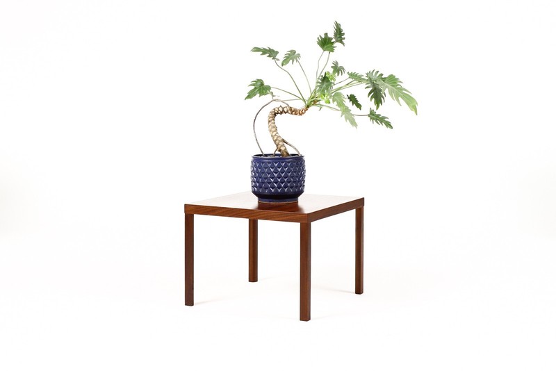 Danish Modern / Mid Century Square Teak Square Side Table — Hans Olsen — A