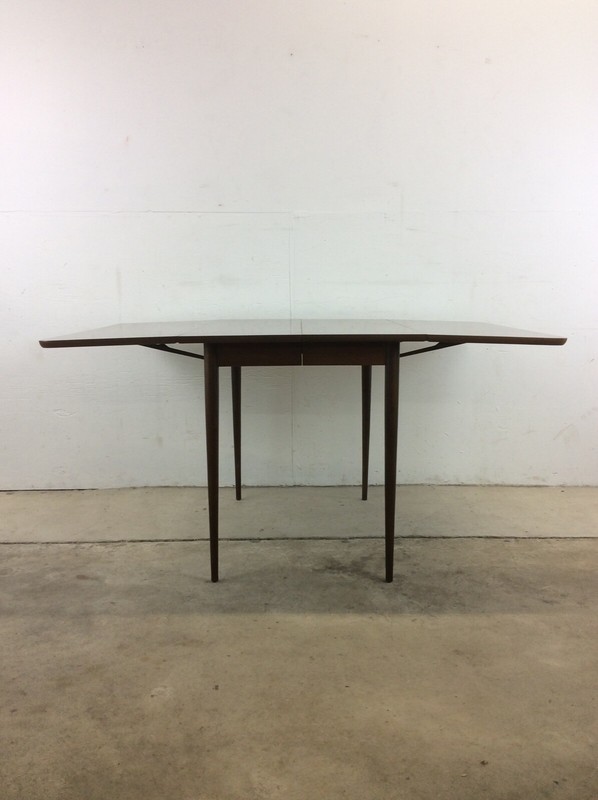 Mid Century Modern Drop Leaf Dining Table with 3 Leafs