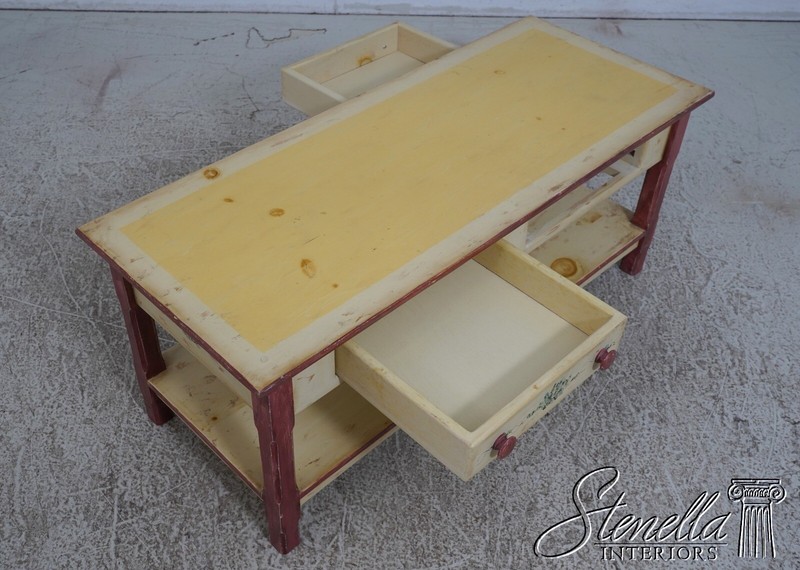 F68051: AMERICAN HERITAGE Country Hand Painted Coffee Table gallery